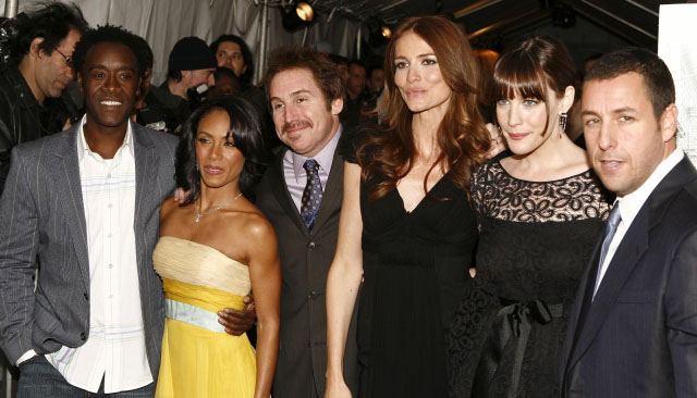 with Don Cheadle, Jada Pinkett Smith, Mike Binder, Saffron Burrows and Adam Sandler