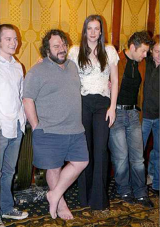 with Peter Jackson, Elijah Wood, Andy Serkis and Billy Boyd