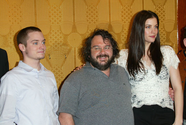 with Elijah Wood and Peter Jackson
