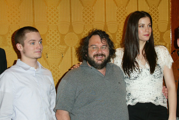 with Elijah Wood and Peter Jackson