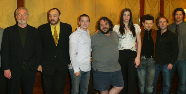 with LOTR cast and crew