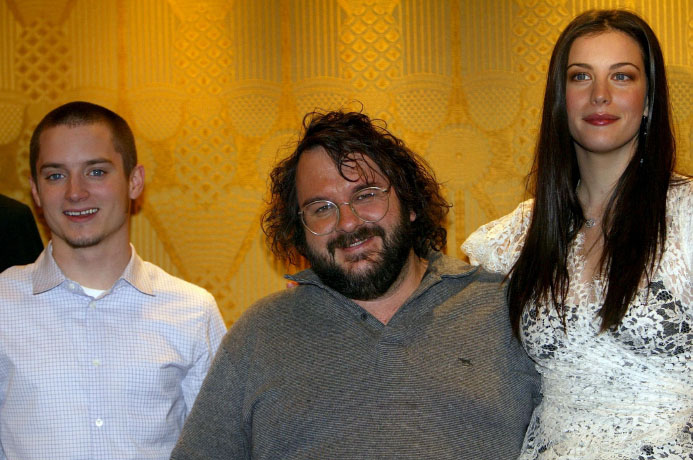 with Elijah Wood and Peter Jackson