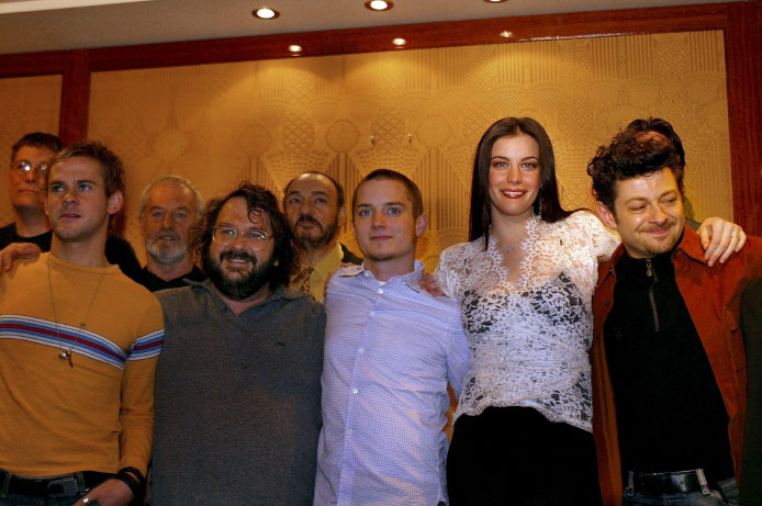 with LOTR cast and crew