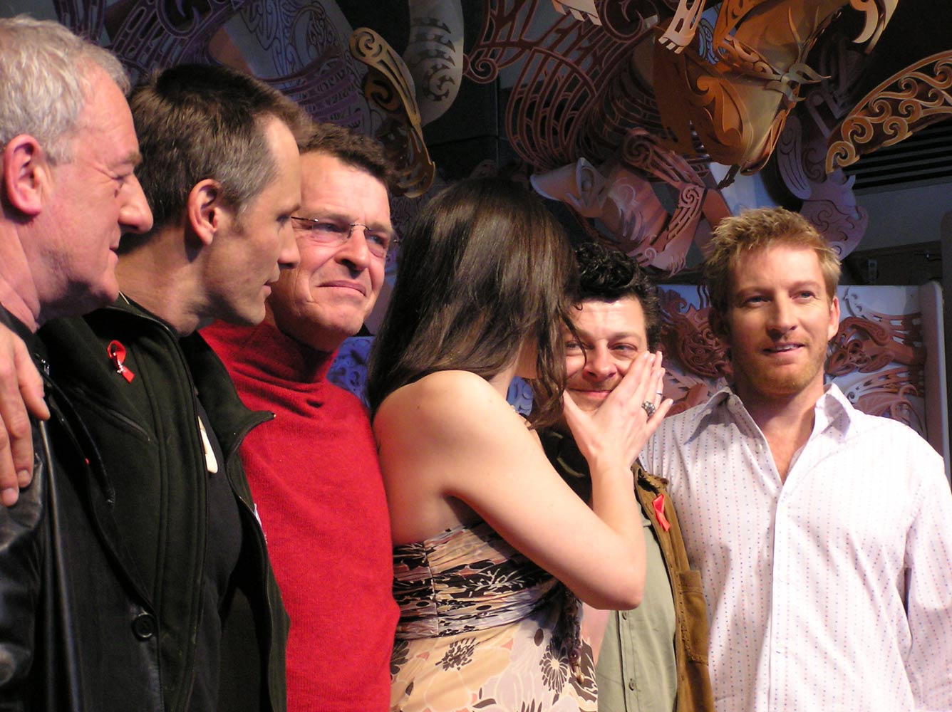 with Bernard Hill, Viggo Mortensen, John Noble, Andy Serkis and David WenhamPhoto by Pamela, please don't take without her permission.