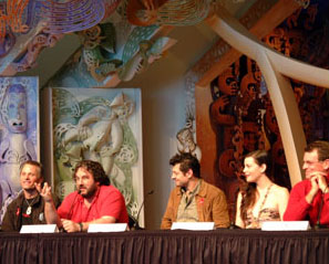 with Viggo Mortensen, Peter Jackson, Andy Serkis and John Noble