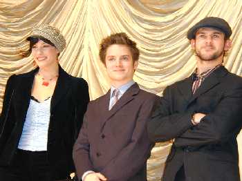 with Elijah Wood and Dominic Monaghan