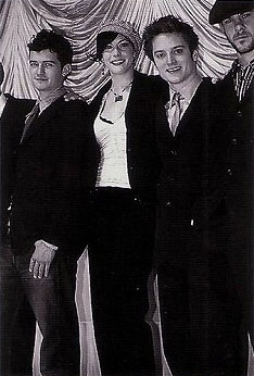 with Orlando Bloom, Elijah Wood and Dominic Monaghan
