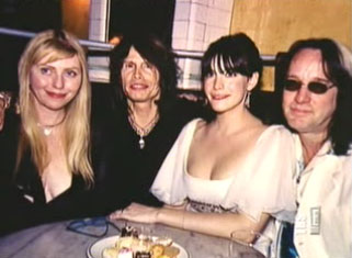 with mom Bebe Buell, dad Steven Tyler and spiritual dad Todd Rundgren