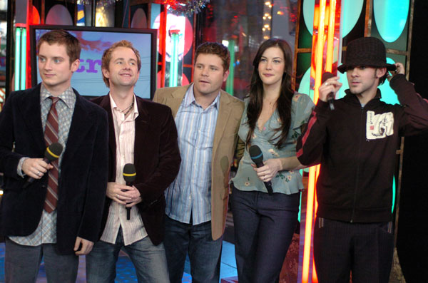 with Elijah Wood, Billy Boyd, Sean Astin and Dominic Monaghan