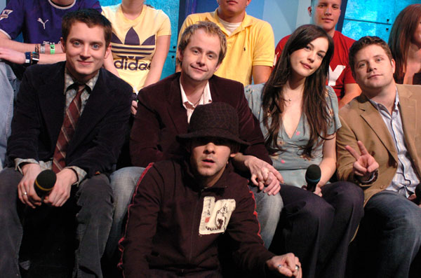 with Elijah Wood, Billy Boyd, Dominic Monaghan and Sean Astin