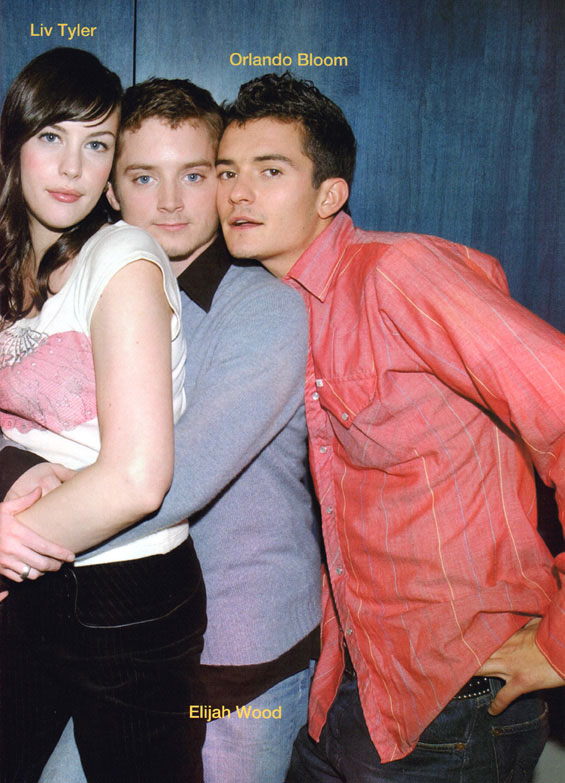 with Elijah Wood and Orlando Bloom - at MTV TRL