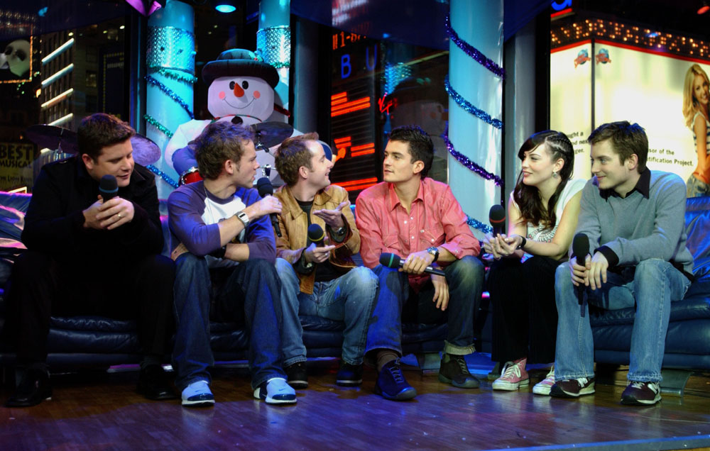 with Sean Astin, Dominic Monaghan, Billy Boyd, Orlando Bloom and Elijah Wood