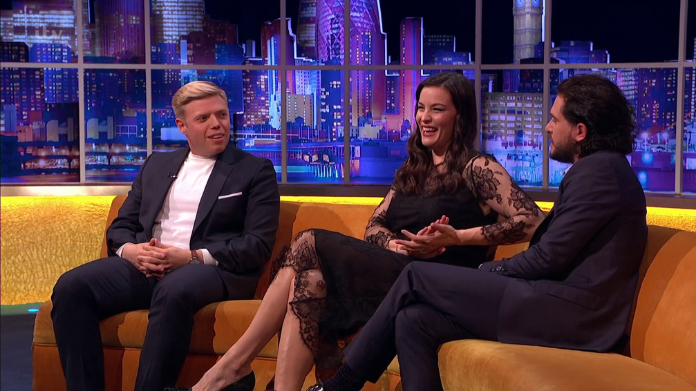 with Rob Beckett and Kit Harington