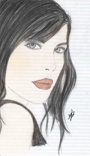 Author: Dama Oscura  Comments: made with colour pencils