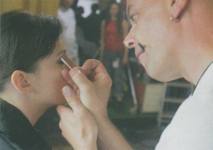 from French 'Vogue', June 2003 - filming Givenchy commercial in Paris