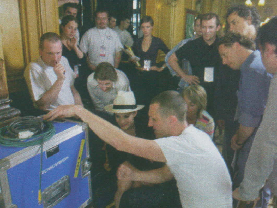from French 'Vogue', June 2003 - filming Givenchy commercial in Paris