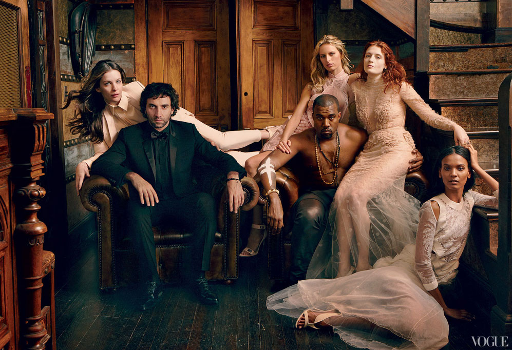 with Riccardo Tisci, Karolina Kurkova, Kanye West, Florence Welch and Liya Kebede