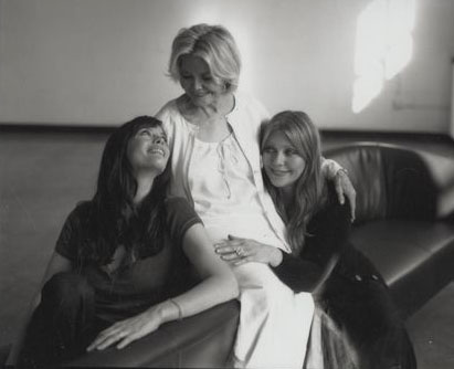 with grandmother Dorothea Johnson and mom Bebe Buell