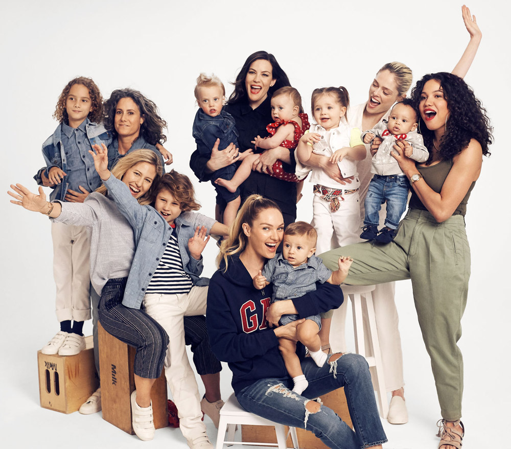 with Leo, Cass, Ali and Mae Bird, Candice Swanepoel, Anacã Nicoli, Ioni Conran, Coco Rocha, Hunter Bell and Jurnee Smollett-Bell and Sailor and Lula