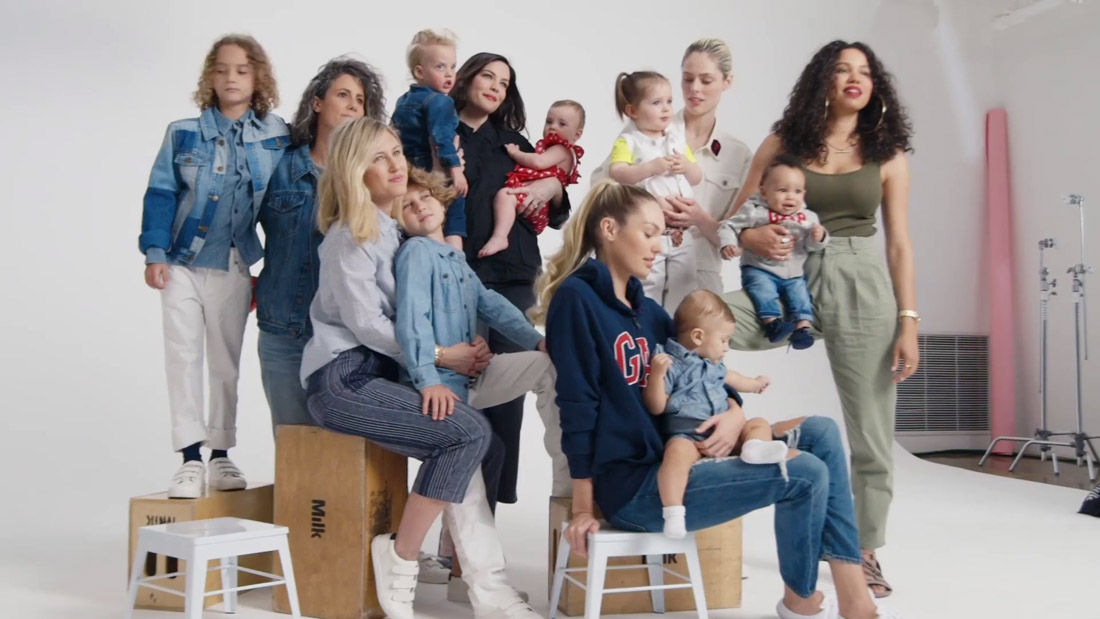 with Leo, Cass, Ali and Mae Bird, Candice Swanepoel, Anacã Nicoli, Ioni Conran, Coco Rocha, Hunter Bell and Jurnee Smollett-Bell and Sailor and Lula
