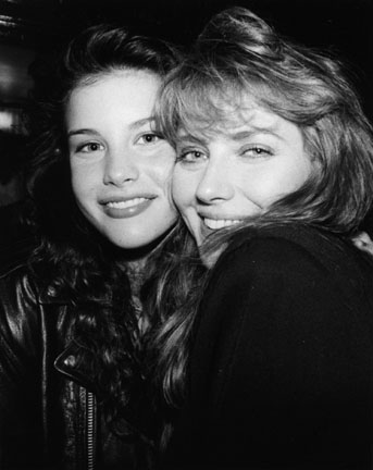 with mom Bebe Buell