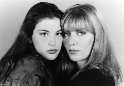 with mom Bebe Buell