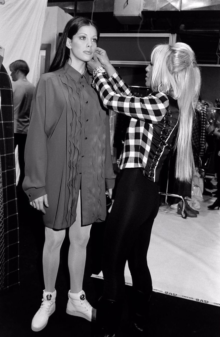 with Donatella Versace, Courtesy of Aerocr Instagram