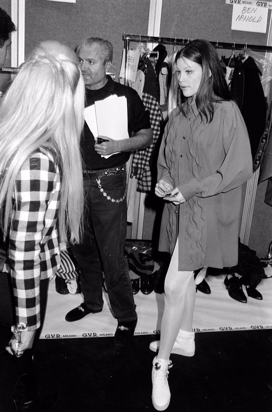 with Gianni and Donatella Versace, Courtesy of Aerocr Instagram