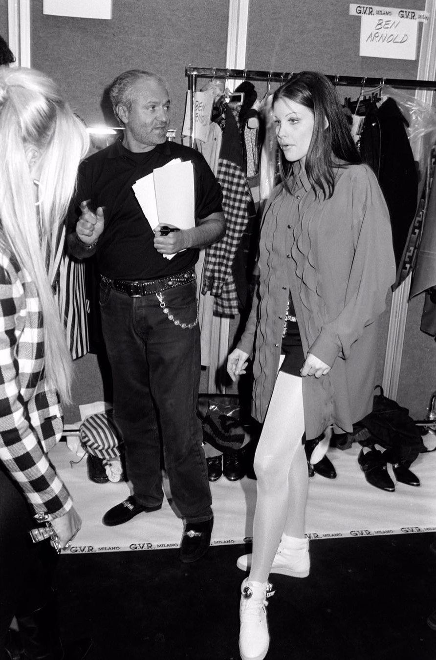 with Gianni and Donatella Versace, Courtesy of Aerocr Instagram