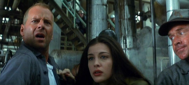 with Bruce Willis and Will Patton