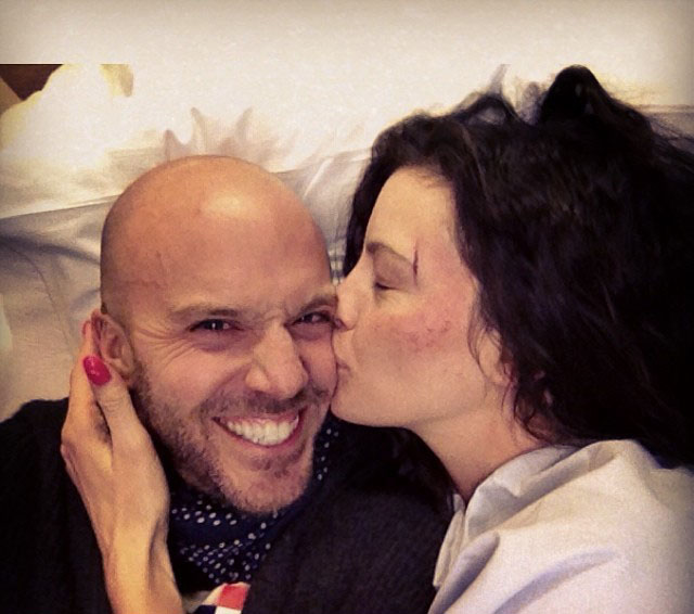 with director Carter Smith - on the set of Jamie Marks Is Dead, from Liv's Instagram