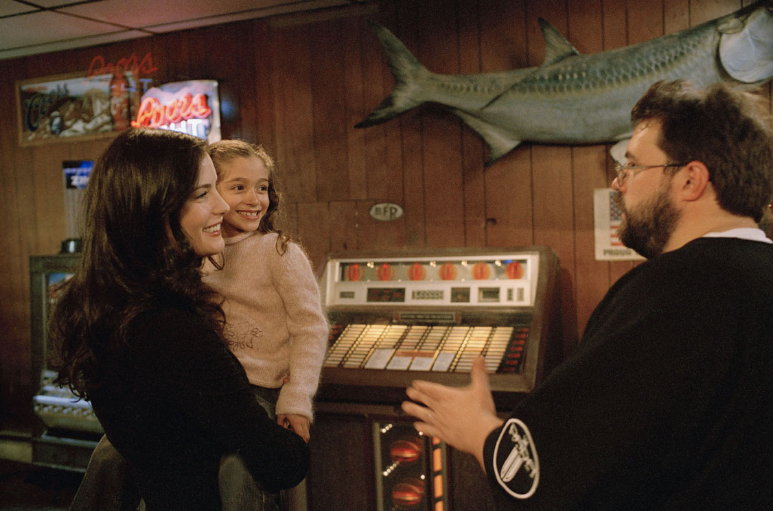 On the set - with Raquel Castro and Kevin Smith