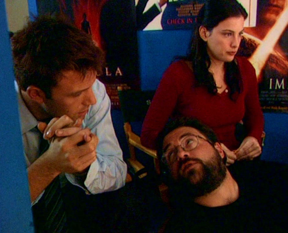 On the set - with Ben Affleck and Kevin Smith