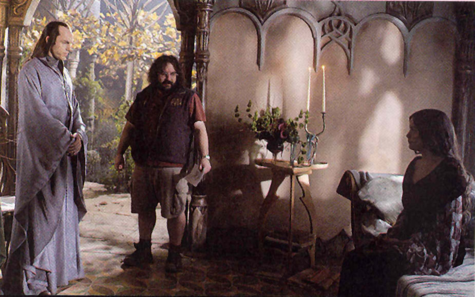On the set - with Hugo Weaving and Peter Jackson