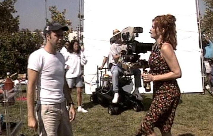 On the set - with director Harald Zwart