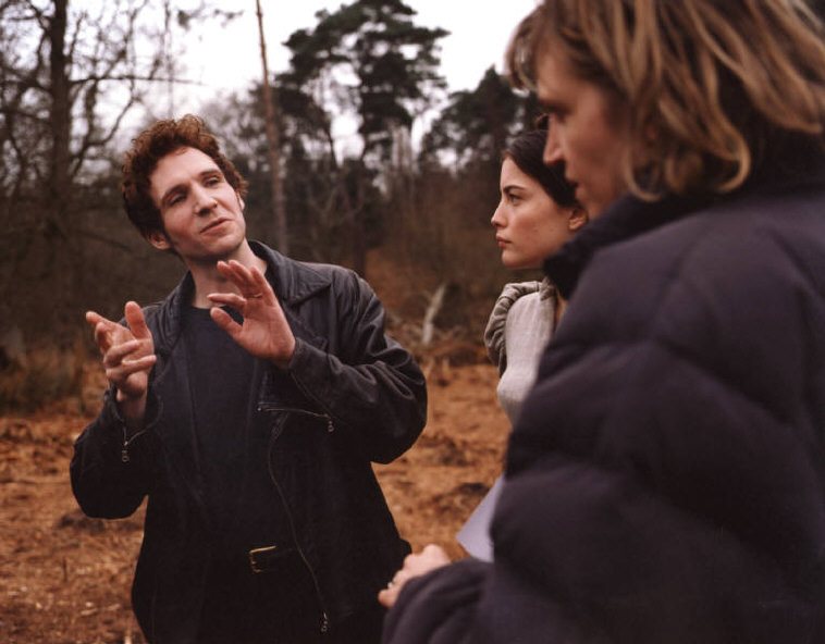 On the set - with Ralph Fiennes