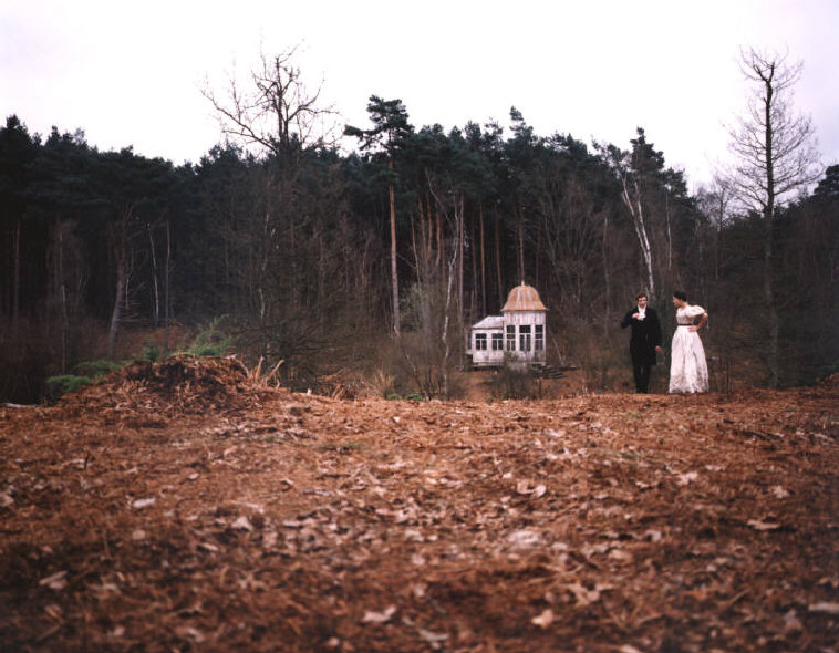 On the set - with Ralph Fiennes