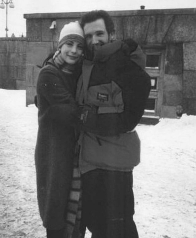 On the set with Ralph Fiennes, from Ralph Fiennes Web Instagram