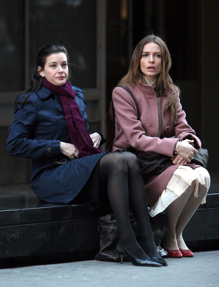 On the set with Saffron Burrows, March 4th 2006