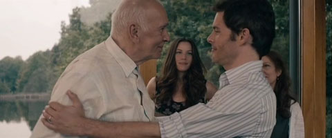 with Frank Langella and James Marsden