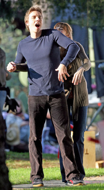 On the set with Dax Shepard, February 2nd 2007