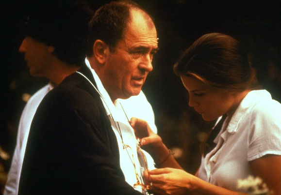 On the set - with Bernardo Bertolucci