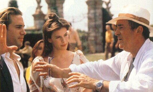 On the set - with Bernardo Bertolucci
