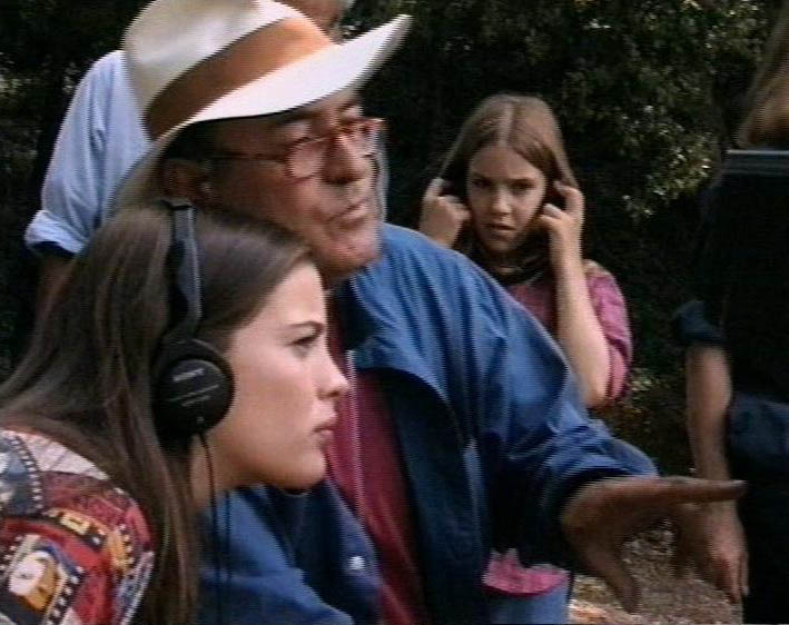 On the set - with Bernardo Bertolucci