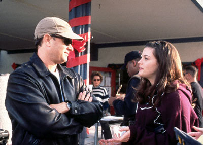 On the set with Tom Hanks