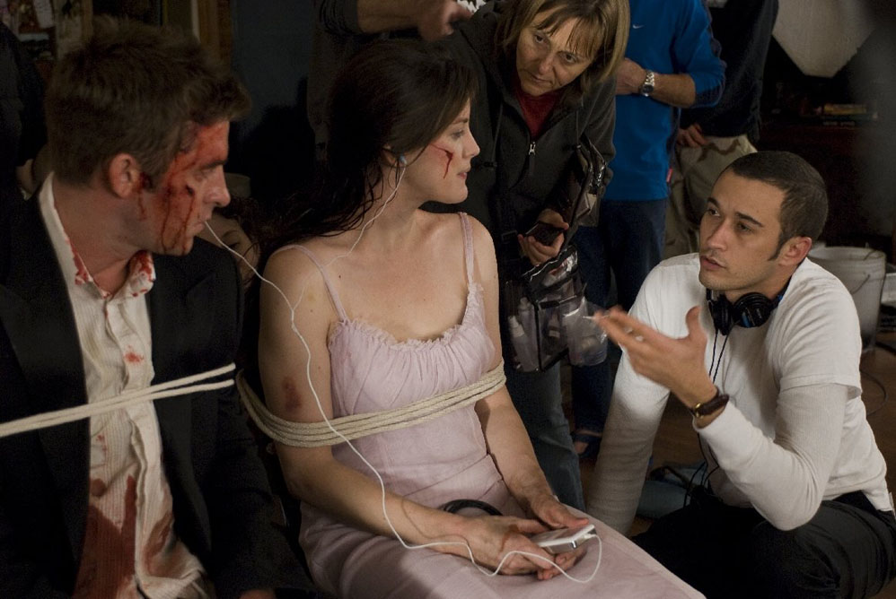 On the set - with Scott Speedman and director Bryan Bertino