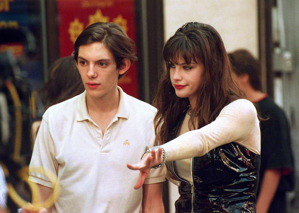 with Lukas Haas - at 'Everyone Says I Love You' filming (was cut from the movie eventually), 1996