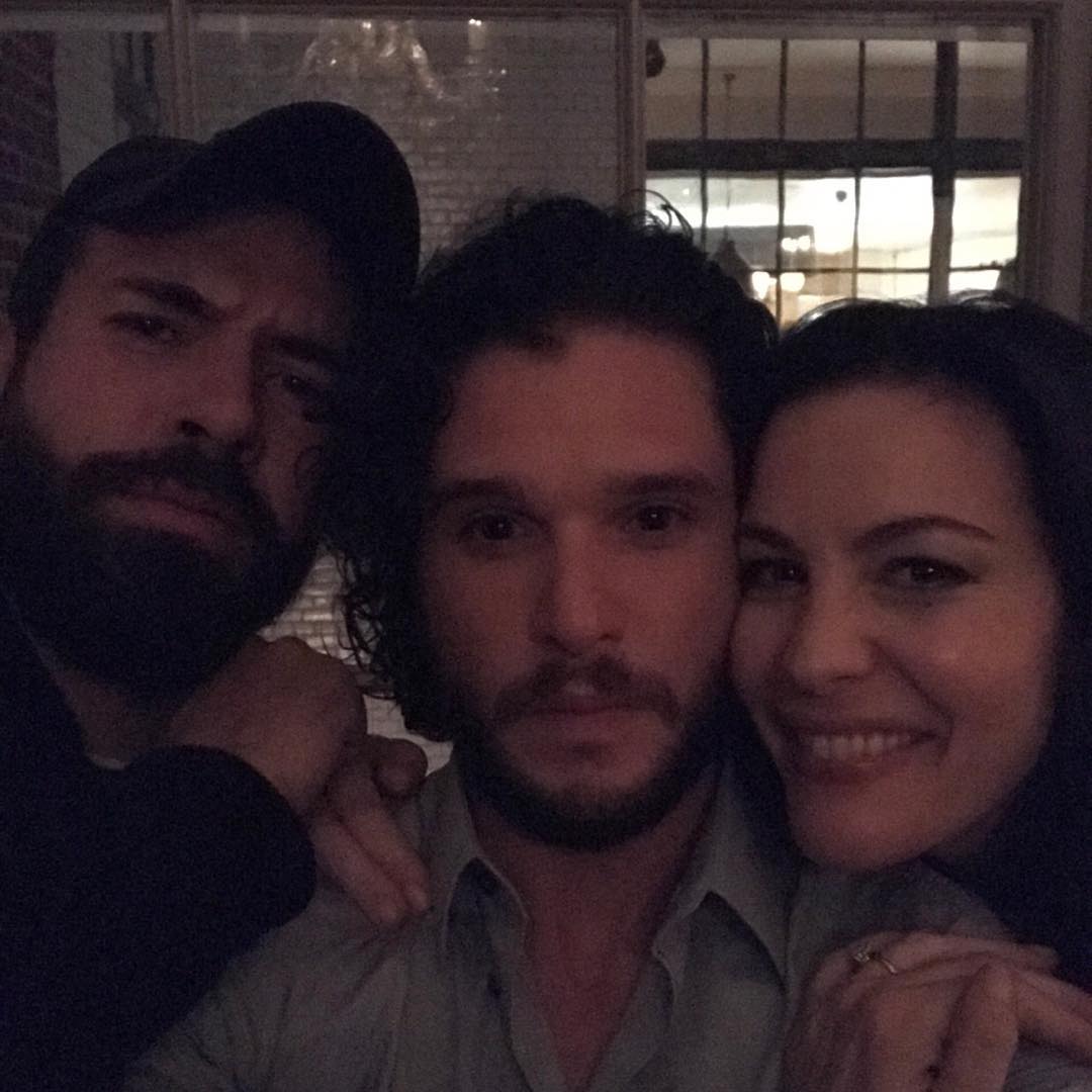 with Tom Cullen and Kit Harington, from Liv's Instagram