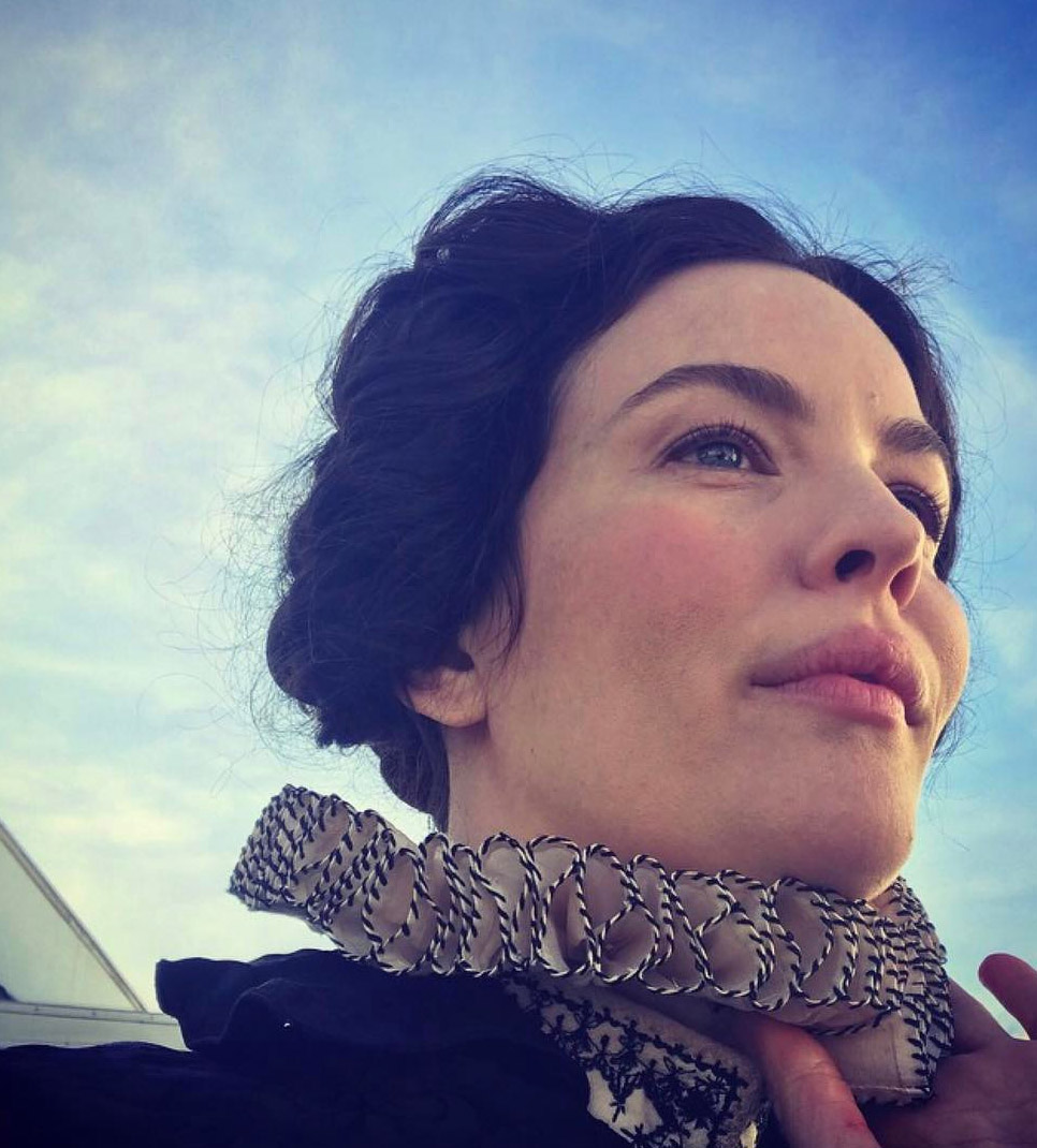 on the set, from Liv's Instagram