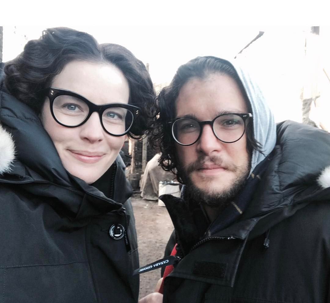 on the set, from Liv's Instagram